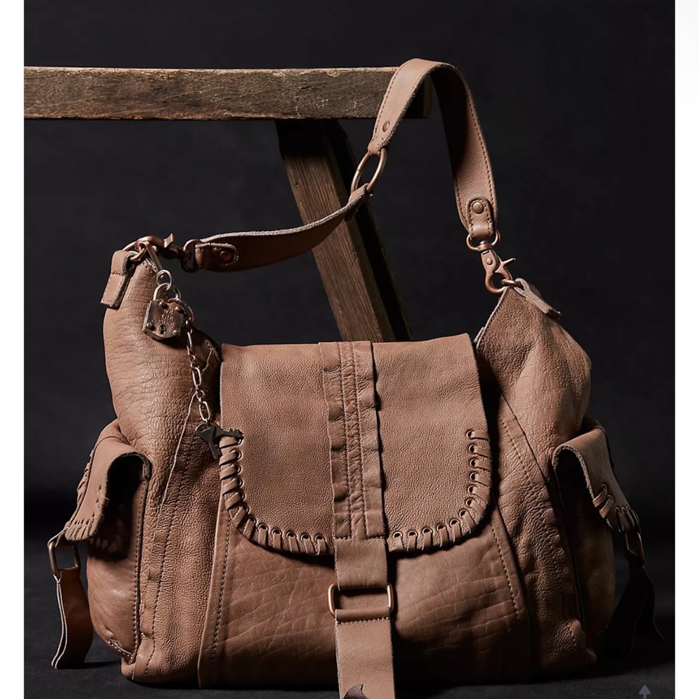 Free People Leigh Distressed Leather Tote